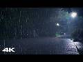 Goodbye Insomnia with Heavy Rain & Thunder in the Park at Night | Instant Sleep for Tired Minds