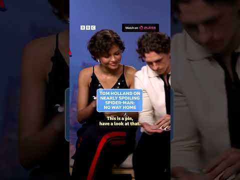 Tom Holland is trying to work on his spoilers 😅 #spiderman #zendaya #tomholland