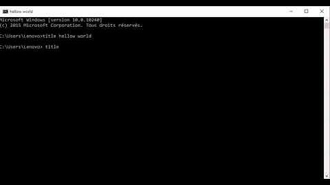 || windows || trick change(  cmd ) Command Prompt Title Bar