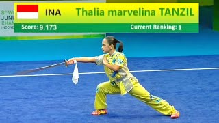 Thalia Marvelina Tanzil 🇮🇩 9.17 score🥇Daoshu (B group Girls) 8th World Junior Wushu Championship