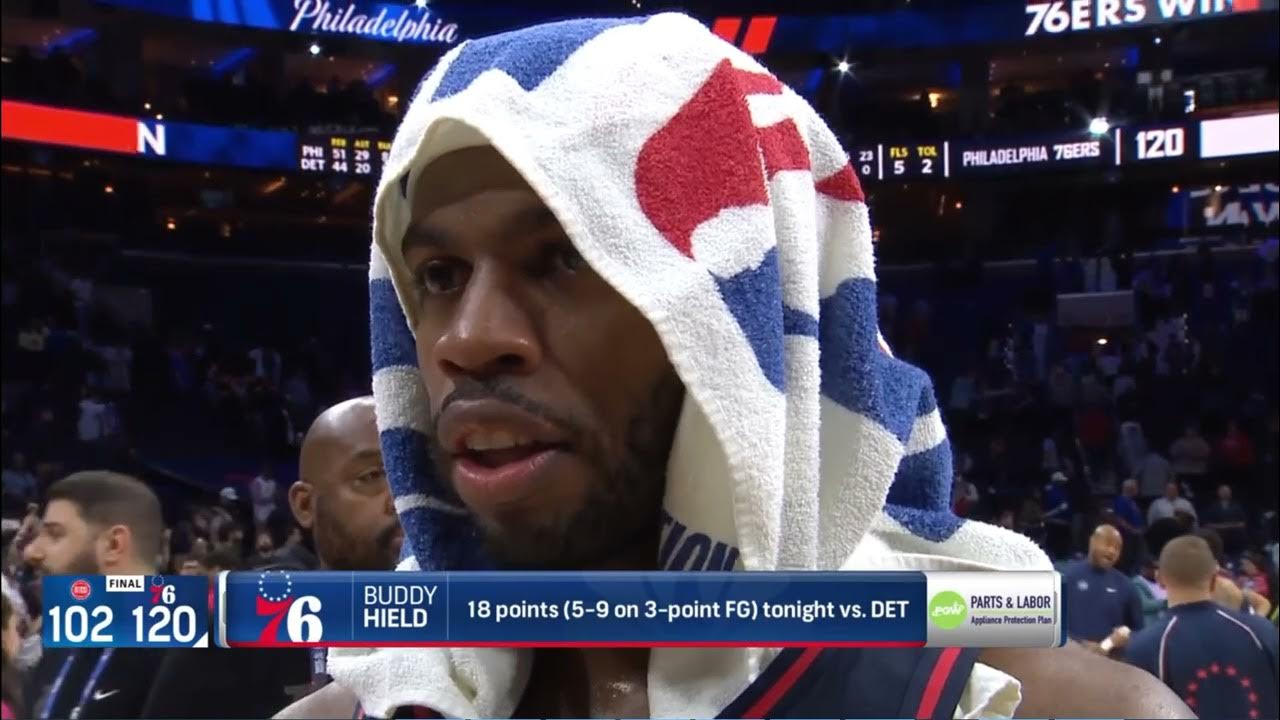 Buddy Hield PostGame Interview Detroit Pistons vs Philadelphia 76ers