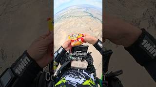 Cooking Ramen noodles . Parachute landing . #ramen #skydiving #shorts #noodles