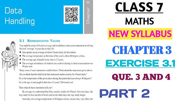 CLASS 7 MATHS CHAPTER 3 DATA HANDLING EXERCISE 3.1 QUESTION 3 AND 4 PART 2 (NEW BOOK)  @nksclasses