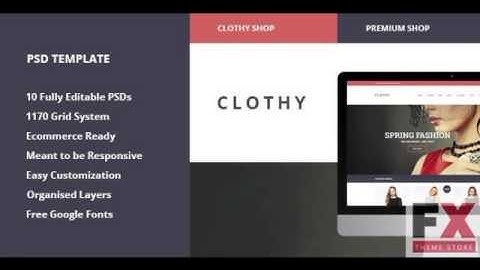 Preview CLOTHY - Fashion Ecommerce PSD Template TForest