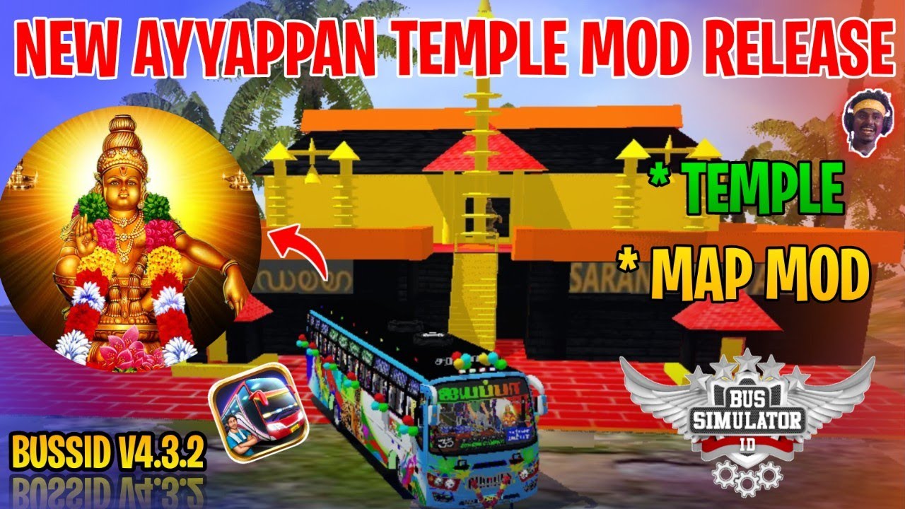 🙏 ஐயப்பன் கோவில் 🛕 Map Mod Tamil | Bus Simulator Indonesia | Ayyappan Temple Map Mod In Bussid 