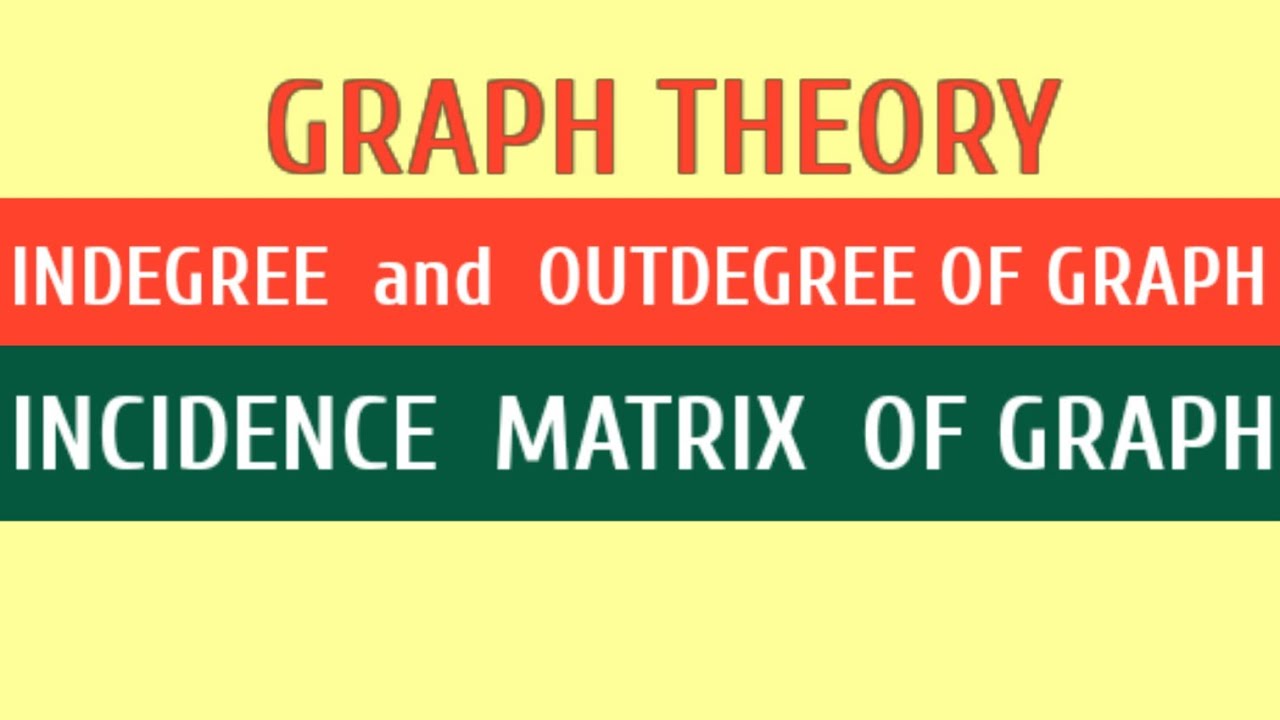 INDEGREE AND OUT DEGREE AND INCIDENCE MATRIX -U5-2 - YouTube