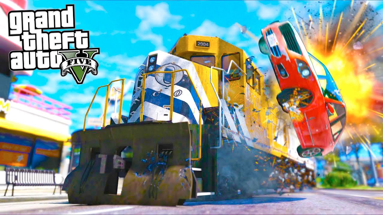 УПРАВЛЯЮ ПОЕЗДОМ СМЕРТИ В ГОРОДЕ! ПОЛИЦИЯ МЕНЯ НЕНАВИДИТ! - GTA 5 (МОДЫ ГТА 5)