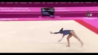 2012 Olympics WAG EF FX  Aly Raisman First pass Slow-mo