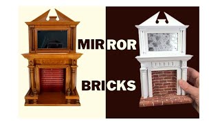 DIY mercury glass mirror, mini BRICKS & paint makeover