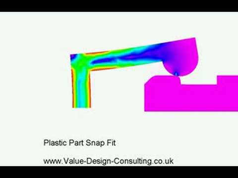 FEA of Plastic Part Snap Fit - YouTube