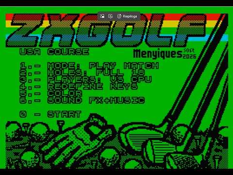 ZXGolf - Lets play some Golf in this new ZX Spectrum 128k game by