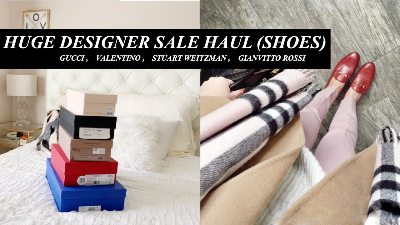 BEST Designer Shoe Sale: HAUL & TRY-ON (Gucci, Valentino, Stuart Weitzman, Gianvitto Rossi  & MORE!)