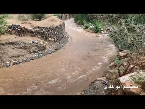 سيول وادي لغبه بنيرا قرية سعدان العليا يوم الاحد ١٤٤١ ٢ ١٤