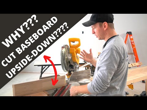 What??? Pros Cut Baseboard Upside-down and Vertical... Why?