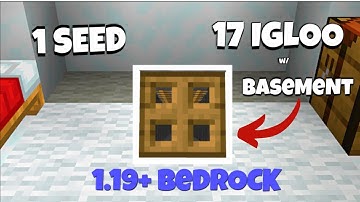 🔥17 IGLOO with BASEMENT SEED Minecraft BEDROCK | How to find igloo w basement | Seed 1.19 minecraft