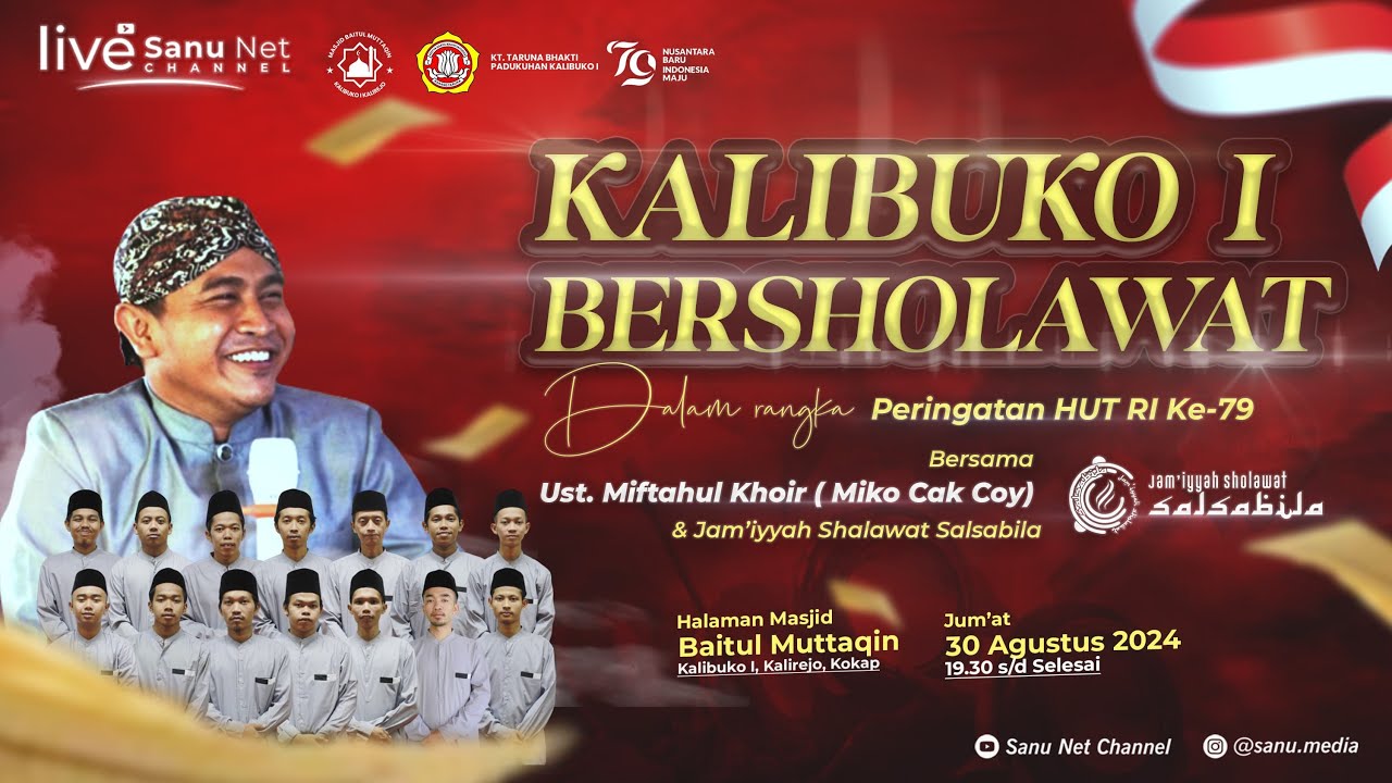 🔴 [LIVE] KALIBUKO I BERSHOLAWAT | HUT RI KE-79 | MIKO CAK COY & HADROH SALSABILA | KALIREJO 30.08.24