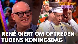 René giert om optreden tijdens Koningsdag: 'Die heeft te vaak naar Marieke Elsinga gekeken!'