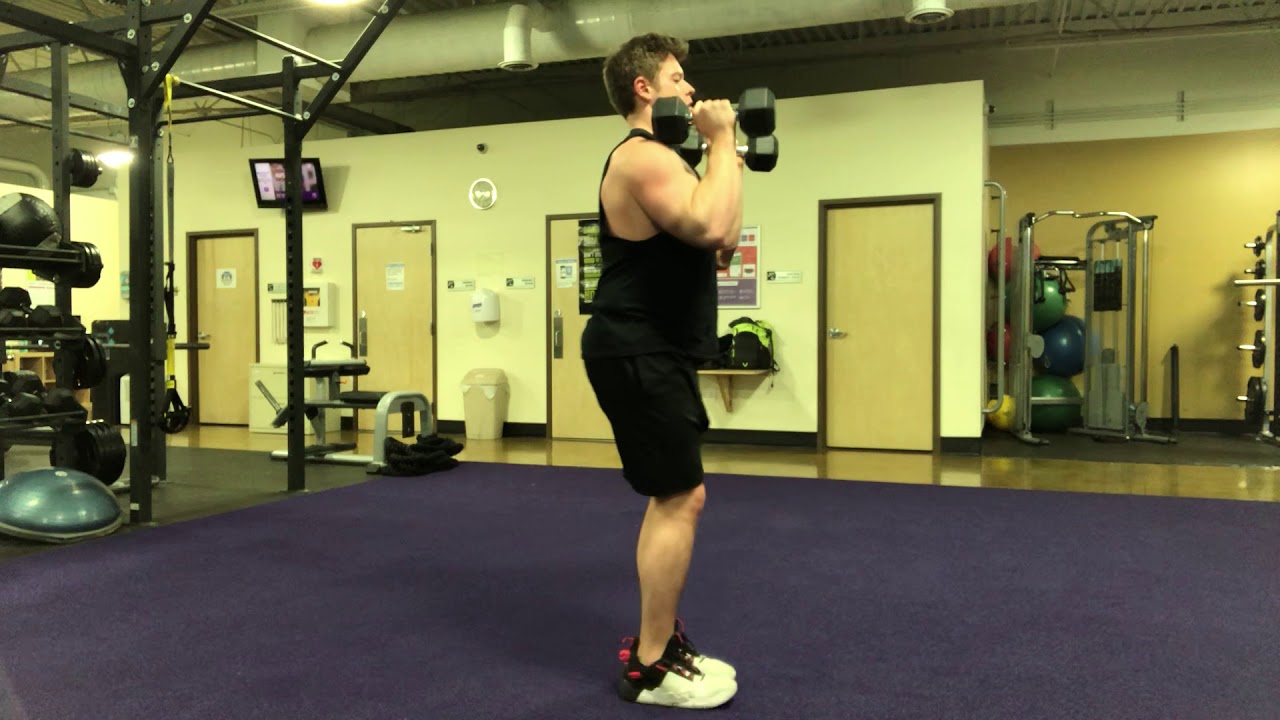 Dumbbell Reverse Lunge to Overhead Press - YouTube