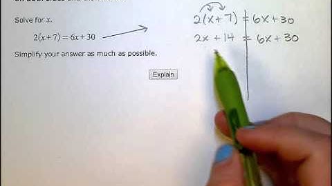 Solving a linear equation with several occurrences of the variable (SB)