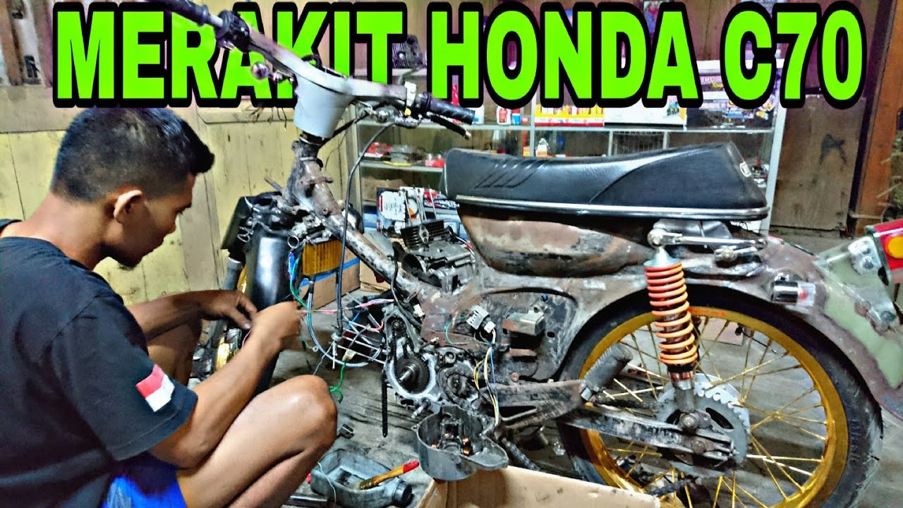 MERAKIT HONDA C70 BASIC GRAND 93 Jadi C70 YouTube