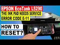 Epson L5290 ink pad needs service | Epson L5290 resetter free download adjustment program E-11 Error