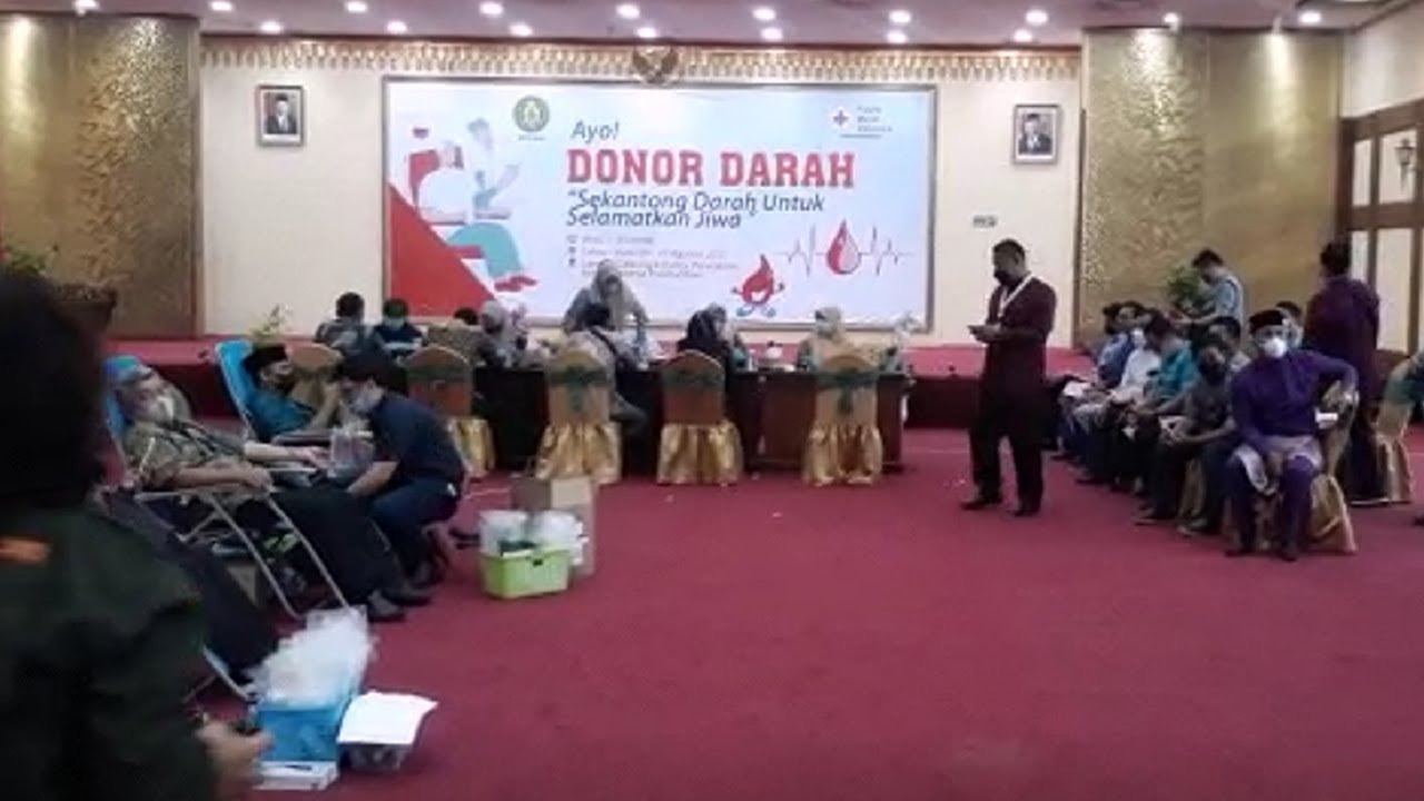 Donor Darah BMPD Riau Targetkan 300 Kantong Darah Terkumpul - YouTube