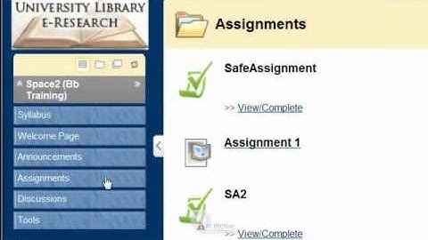 Submitting A SafeAssignment / Blackboard Tutorial