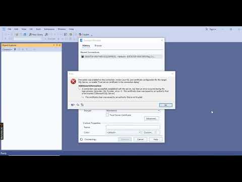 SQL Server Fix: "Certificate Chain Issued by Untrusted Authority" Error Solved! - Full Fix Tutorial!