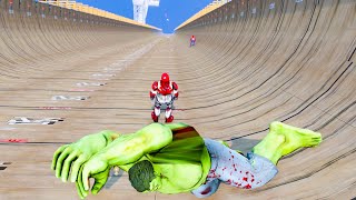 Gta 5 Spiderman Hulk Iron Man Squid Game Guard Woody From Toy Story Jumping Off Highest Ramp Ragdoll