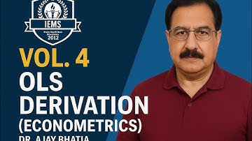 Derivation of OLS Estimators β₀ and β₁ Series: Complete Econometrics for NET, IES,GATE  IEMS Academy