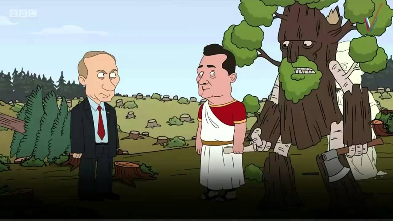 Putin sanctioned cartoon paints him as deranged killer