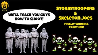 Its STAR WARS DAY (May 4)! Lets celebrate with a short homage from Skeleton Joes to Stormtroopers!
_Those guys...cant hit...anything!_
May the 4th be with you! Its STAR WARS DAY! Lets celebrate with our own franchises version of Stormtroopers: the infamous Skeleton Joes from Mega Man 4! Wait...May the Mega Man 4 be with you! What about that, huh? Hmm? No? Ok, nevermind. Its STAR WARS DAY (May 4)! Lets celebrate with a short homage from Skeleton Joes to Stormtroopers!