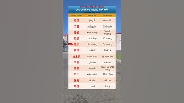 Các chức vụ trong nhà máy #hoctiengtrung #tuvungtiengtrung #learnchinese #tiengtrung #shorts