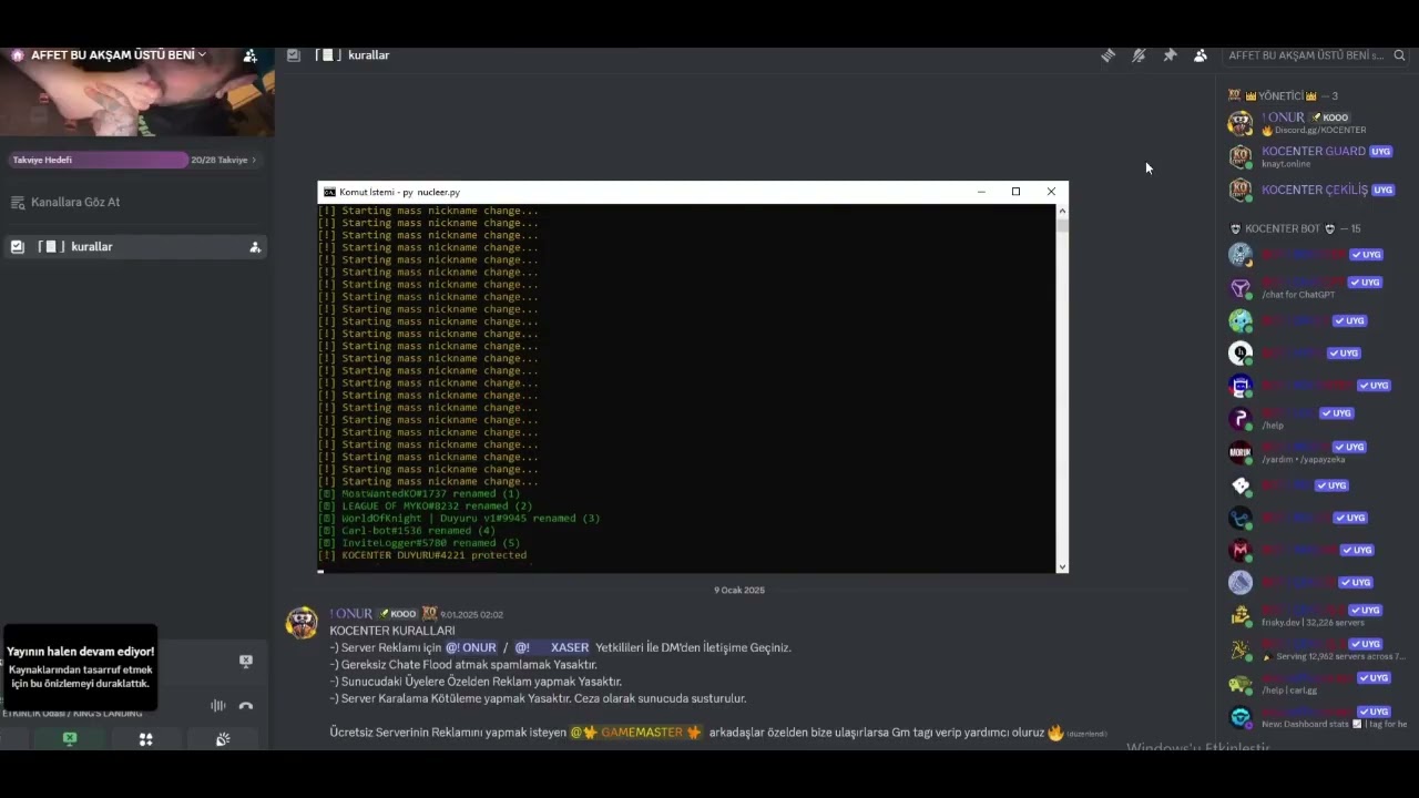 hacking discord server with discord bot token & educational