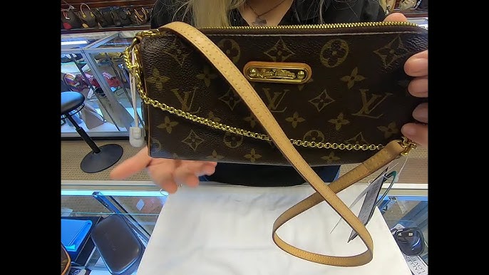 Louis Vuitton Pochette Eva Damier Ebene Clutch Crossbody Bag