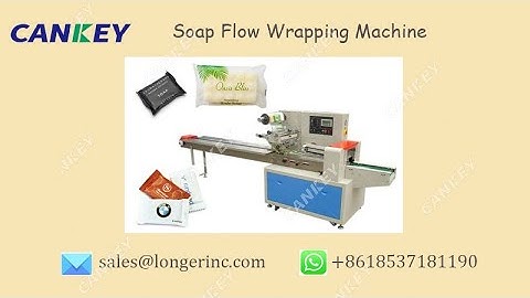 bar soap flow wrapping machine, soap packaging machine video