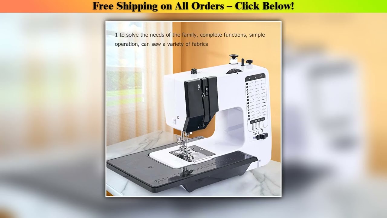 Portable Sewing Machine for BeginnersSmall Home Electric Repair Kit with 12 Stitch Presser Foot