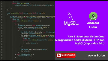 Part 3 : Membuat CRUD sistem dengan Android Studio dan Mysql PHP(Hapus dan Edit)