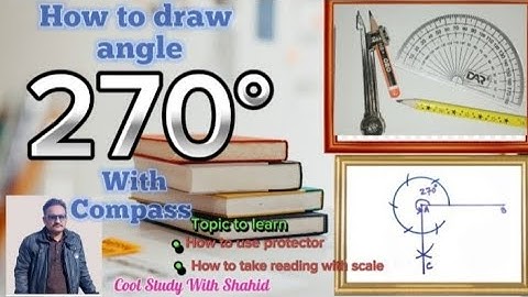 How to construct 270 degree angle with compass| 270 degree angle kesy bnay
