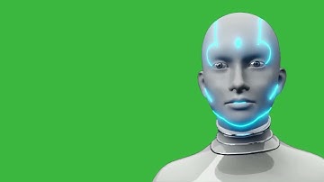 GREEN SCREEN A.I. ROBOT ANIMATED HD | FREE TO USE GRAPHICS EFFECTS ANIMATION CHROMA KEY