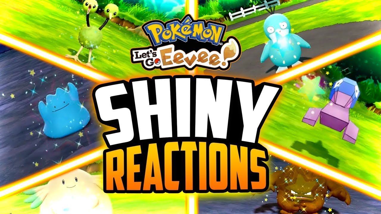 Pokemon Lets Go 20 Shiny Reaction Montage Shiny Ditto Porygon And More