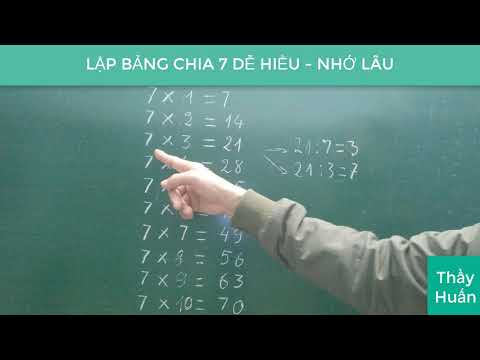 Bảng chia 7.