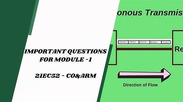 Important Questions for Computer Organisation & ARM Microcontroller  Module 1 VTU syllabus|21 scheme