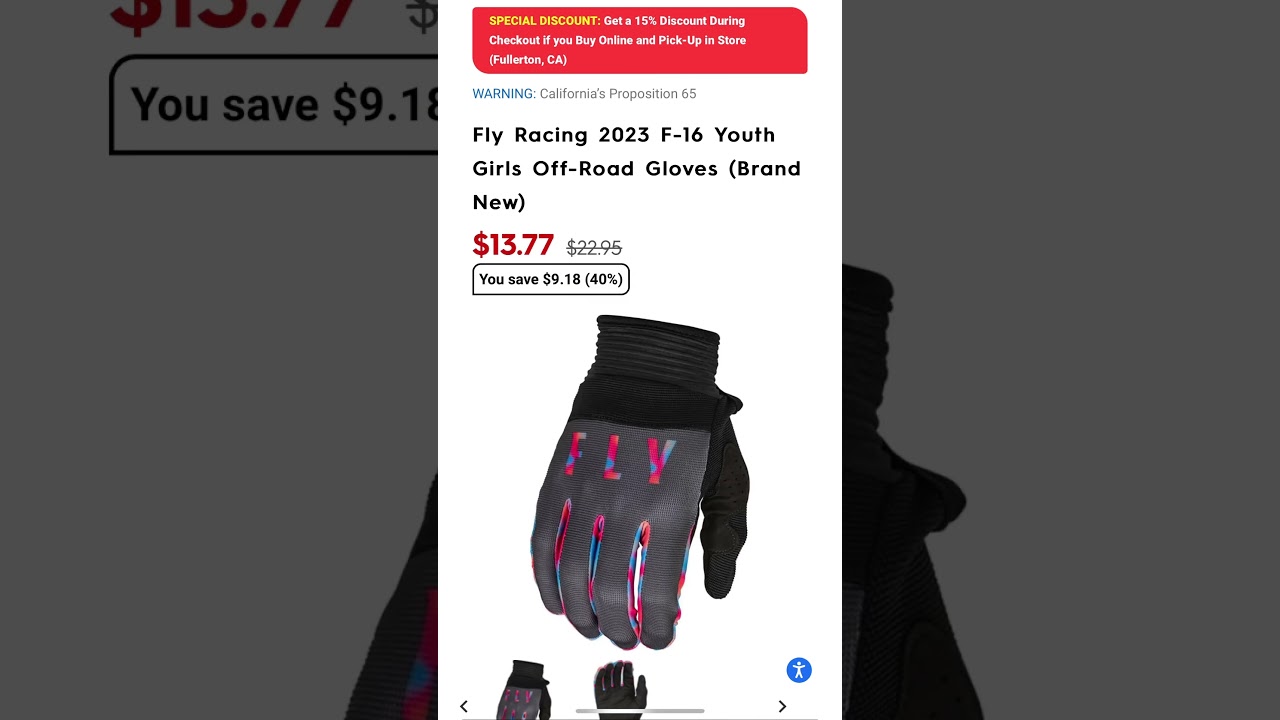 Motorhelmets Store Sale Fox Racing Bomber Men's and 2023 F-16 Youth Girls Off-Road Gloves 