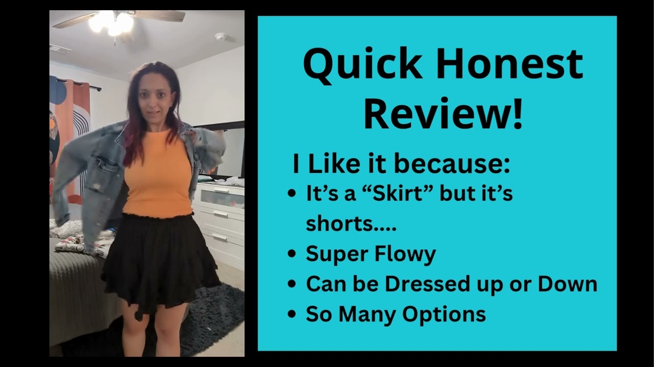 Aoudery Flowy Shorts for Women Casual Boho Ruffle Tiered Skorts- Review