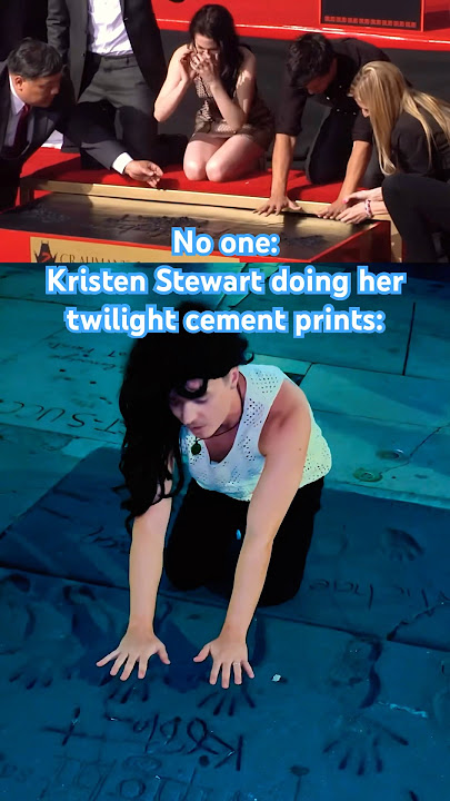 Kristen Stewart doing her twilight cement prints #shorts #kristenstewart #twilight #twilightsaga