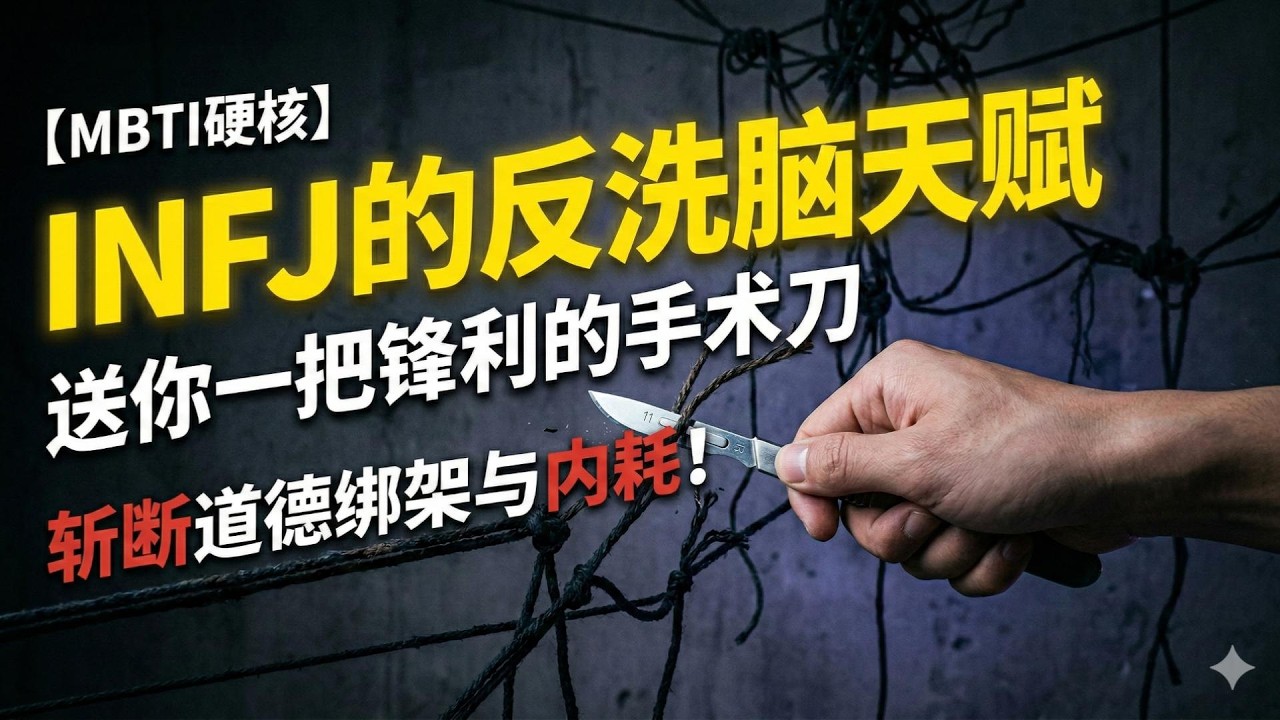 【MBTI硬核】INFJ的反洗脑天赋：送你一把锋利的手术刀，斩断道德绑架与内耗！