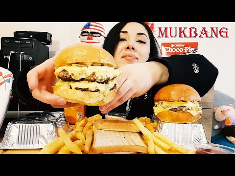 Royal Burgers Mukbang დაგემოვნება Nini Kvirike ASMR ხმები
