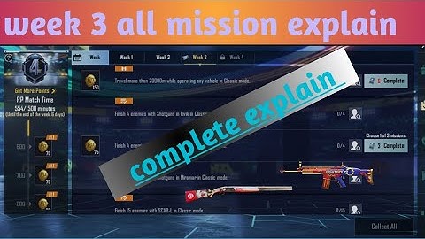 BGMI WEEK 3 EXPLANED | SEASON C1S2 M4 WEEK 3 ROYAL PASS ALL MISSION EXPLAINED |