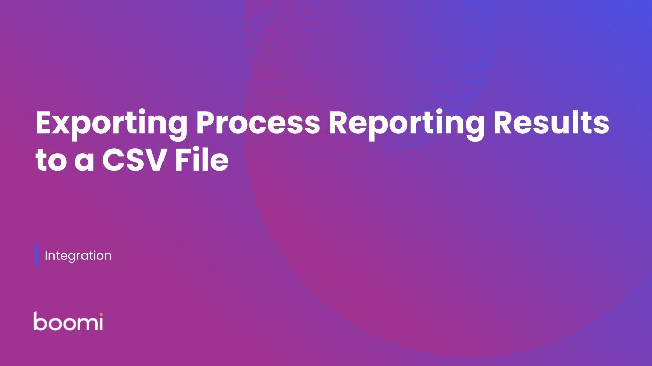 Экспорт результатов отчетов о процессе в CSV-файл